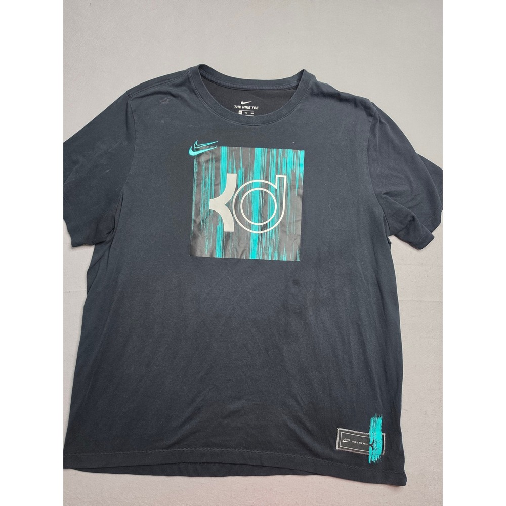 Nike Dri-Fit Basketball T-Shirt Men's 2XL Black KD Graphic Short Sleeve Active